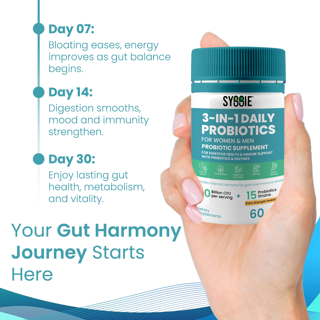 Syssie® 3-In-1 Daily Probiotics For Women & Men
