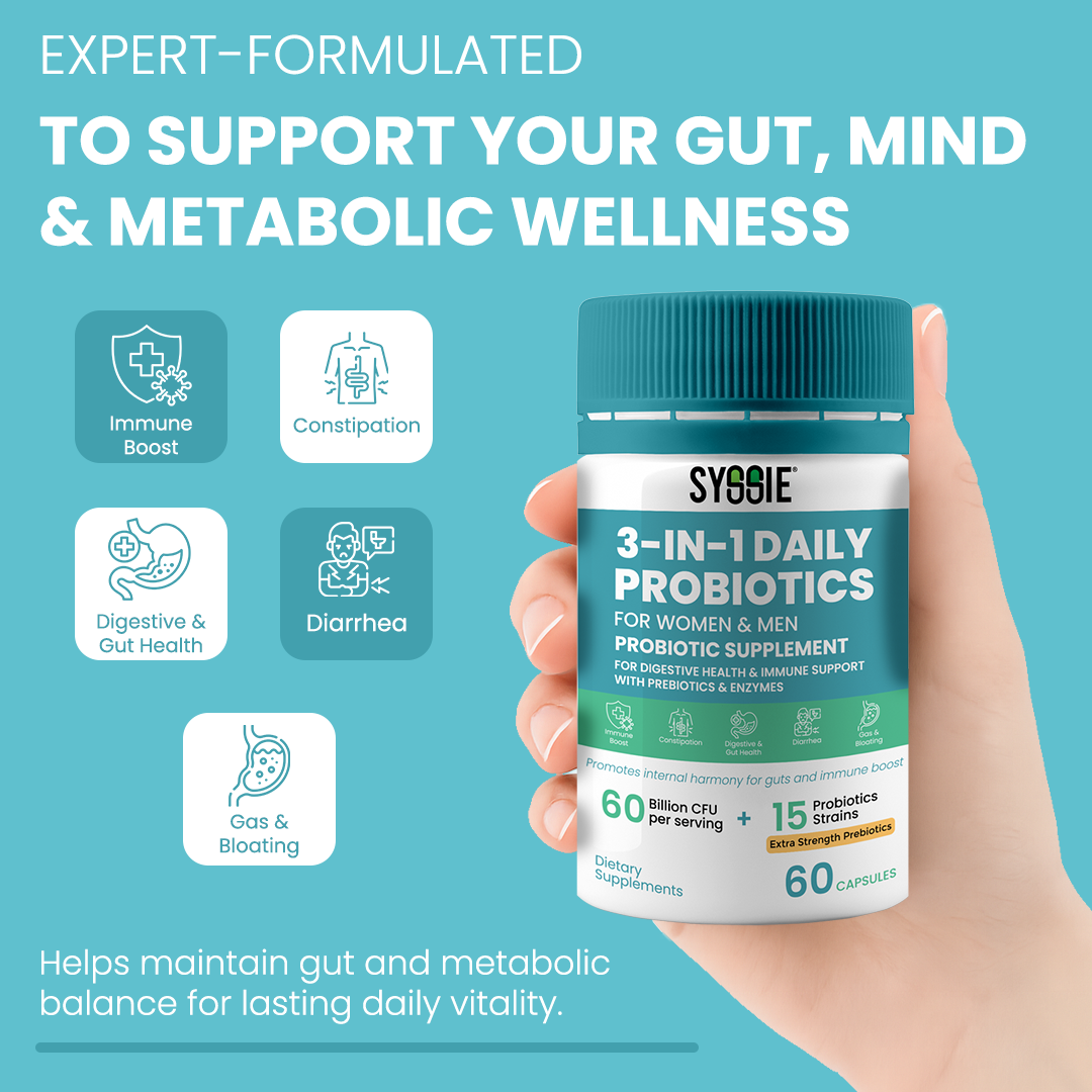 Syssie® 3-In-1 Daily Probiotics For Women & Men