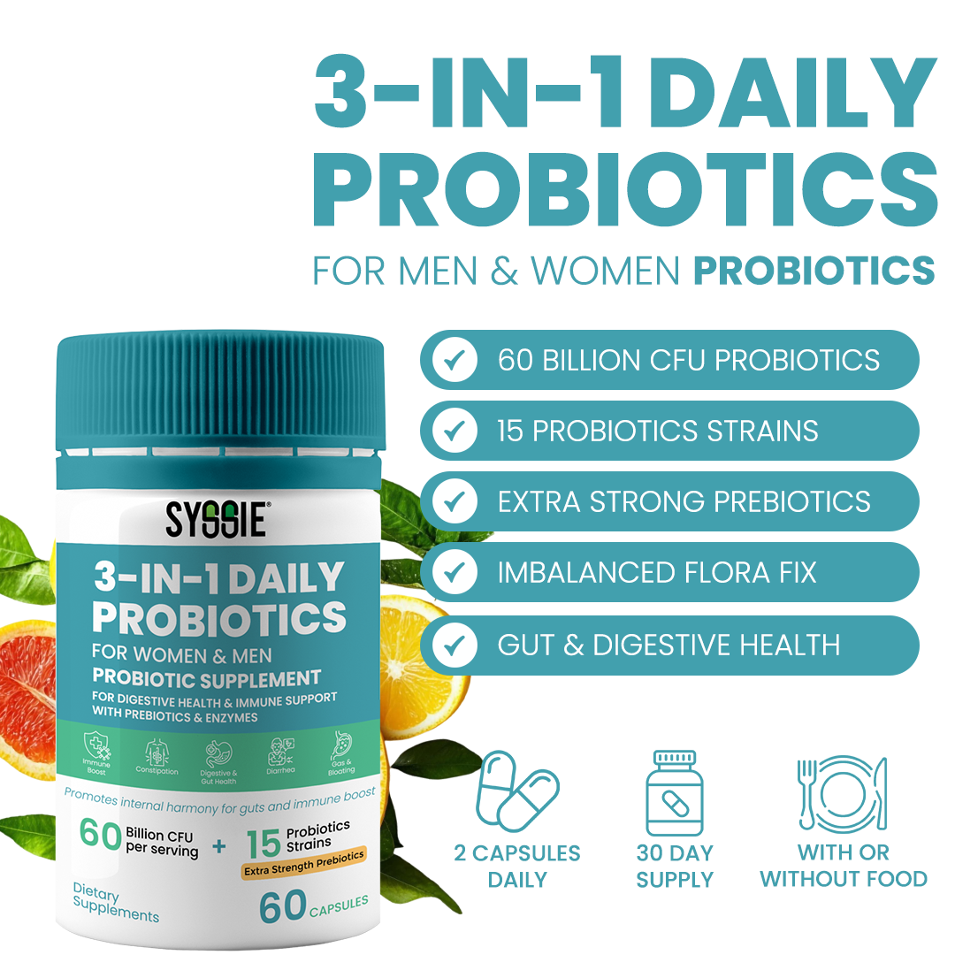 Syssie® 3-In-1 Daily Probiotics For Women & Men