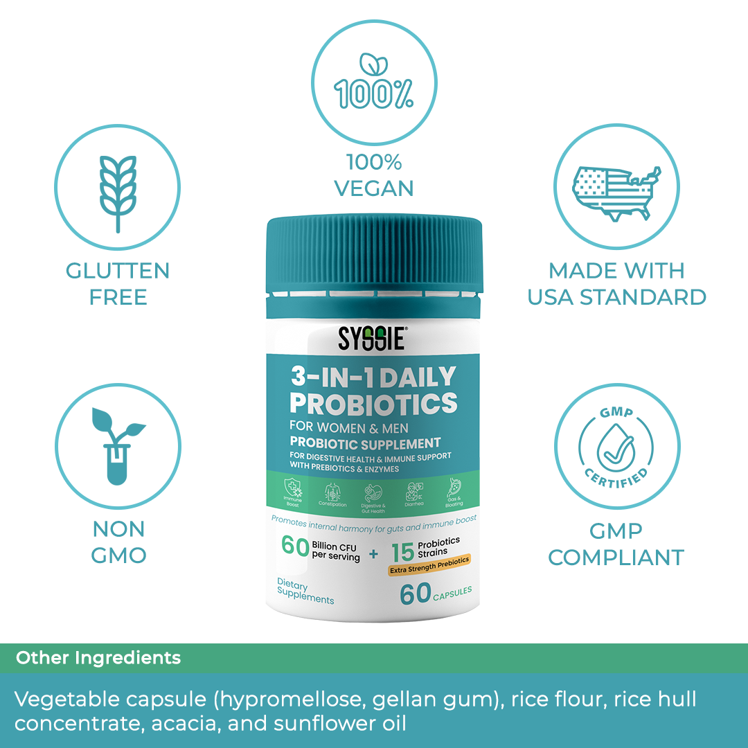Syssie® 3-In-1 Daily Probiotics For Women & Men