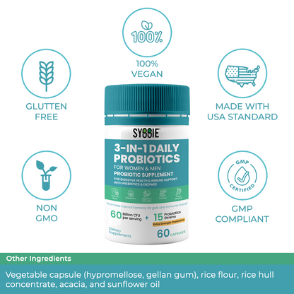Syssie® 3-In-1 Daily Probiotics For Women & Men