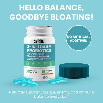 Syssie® 3-In-1 Daily Probiotics For Women & Men