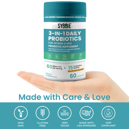 Syssie® 3-In-1 Daily Probiotics For Women & Men