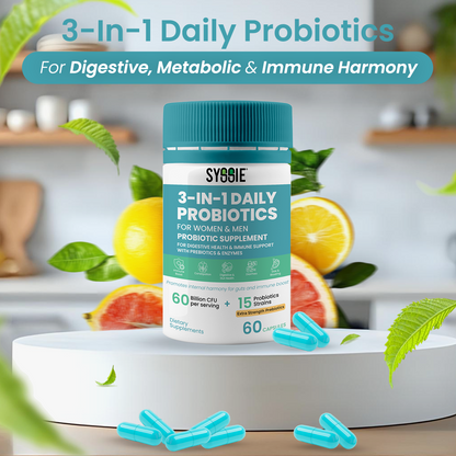 Syssie® 3-In-1 Daily Probiotics For Women & Men